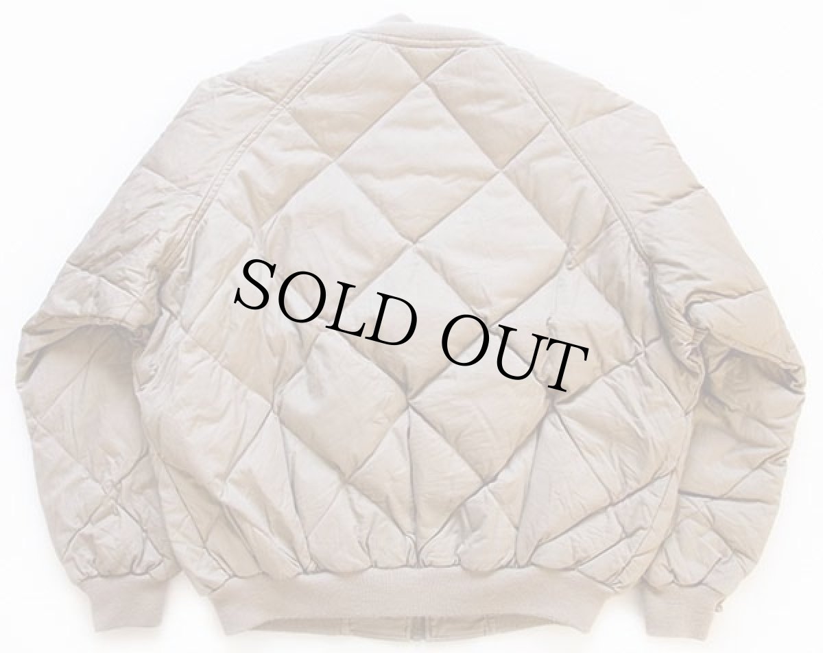 画像2: 90s Columbiaコロンビア コットン キルティング ダウンジャケット タン L (2)