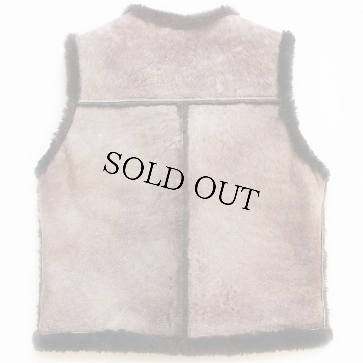 画像2: USA製 Sportsman シープスキン リアル ムートンベスト 焦げ茶 M (2)