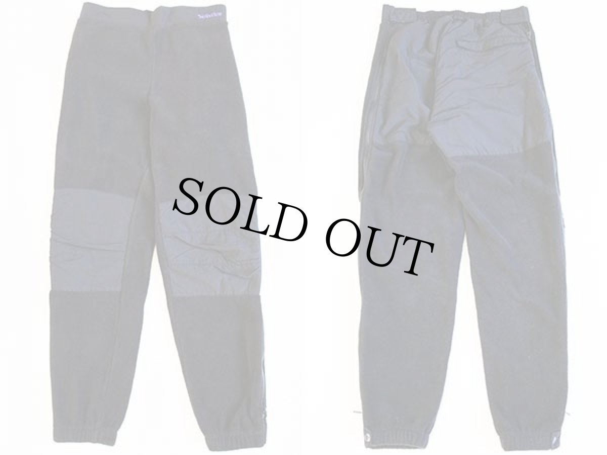 画像2: 90s USA製 SOLSTICE サイドジップ カヤック フリースパンツ 黒 M (2)