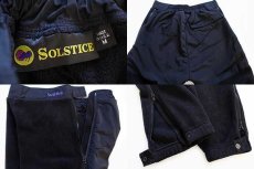 画像4: 90s USA製 SOLSTICE サイドジップ カヤック フリースパンツ 黒 M (4)