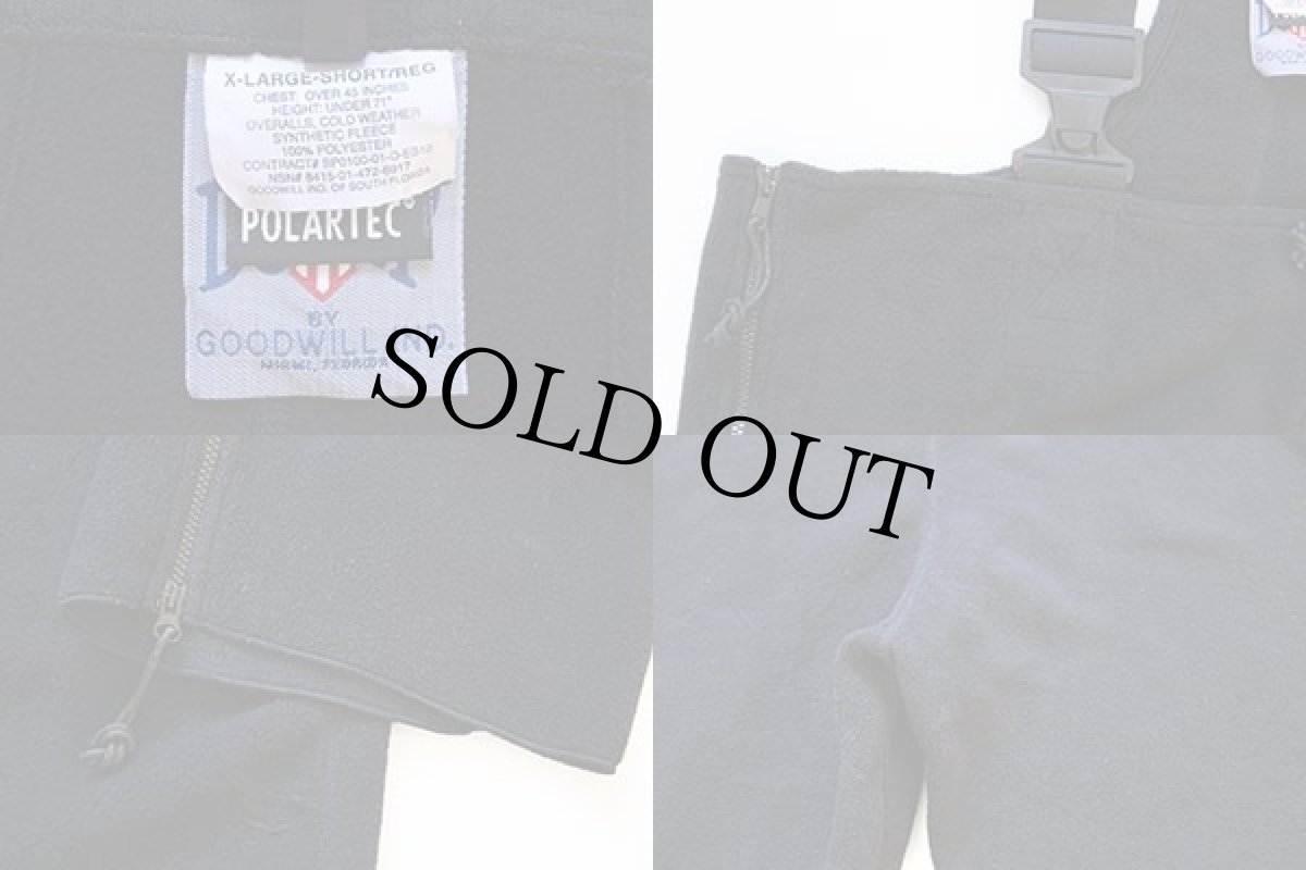 画像3: 00s 米軍 ECWCS POLARTEC フリースライナー オーバーオール 黒 XL-S (3)