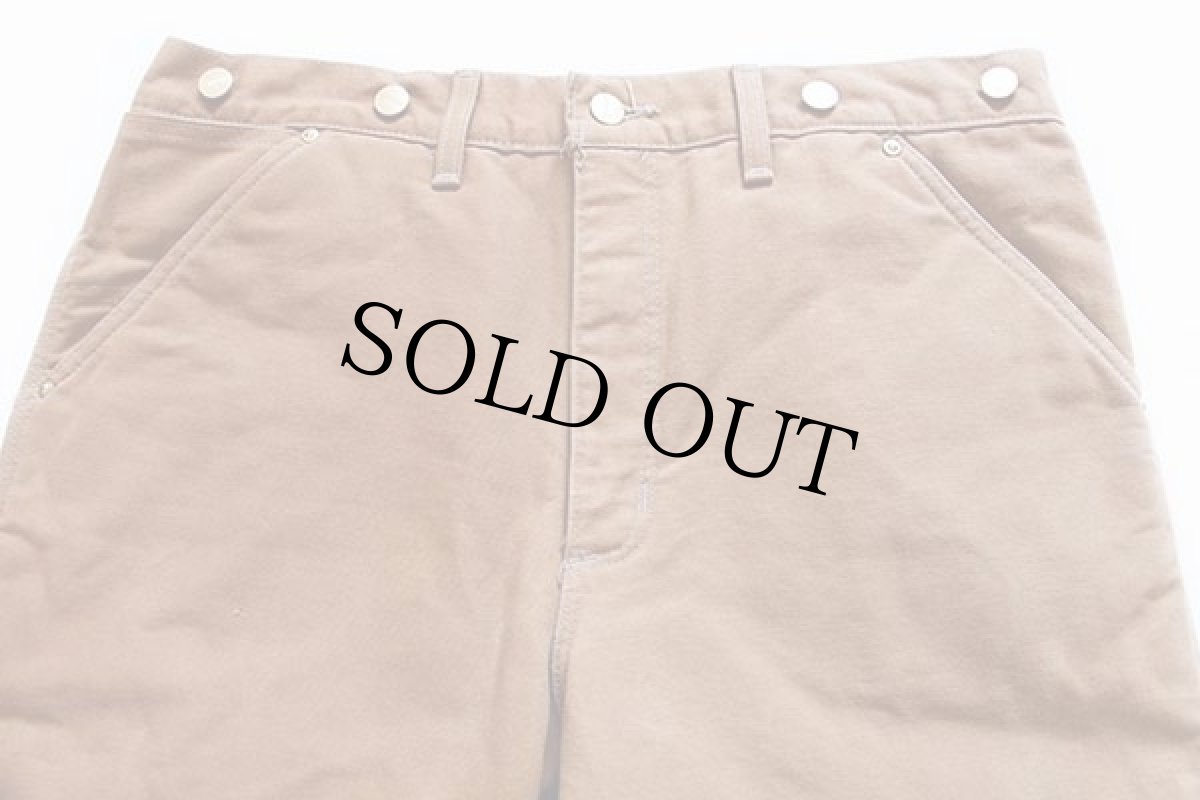 画像3: carharttカーハート キルティングライナー ダック地 ペインターパンツ 茶 w36 (3)