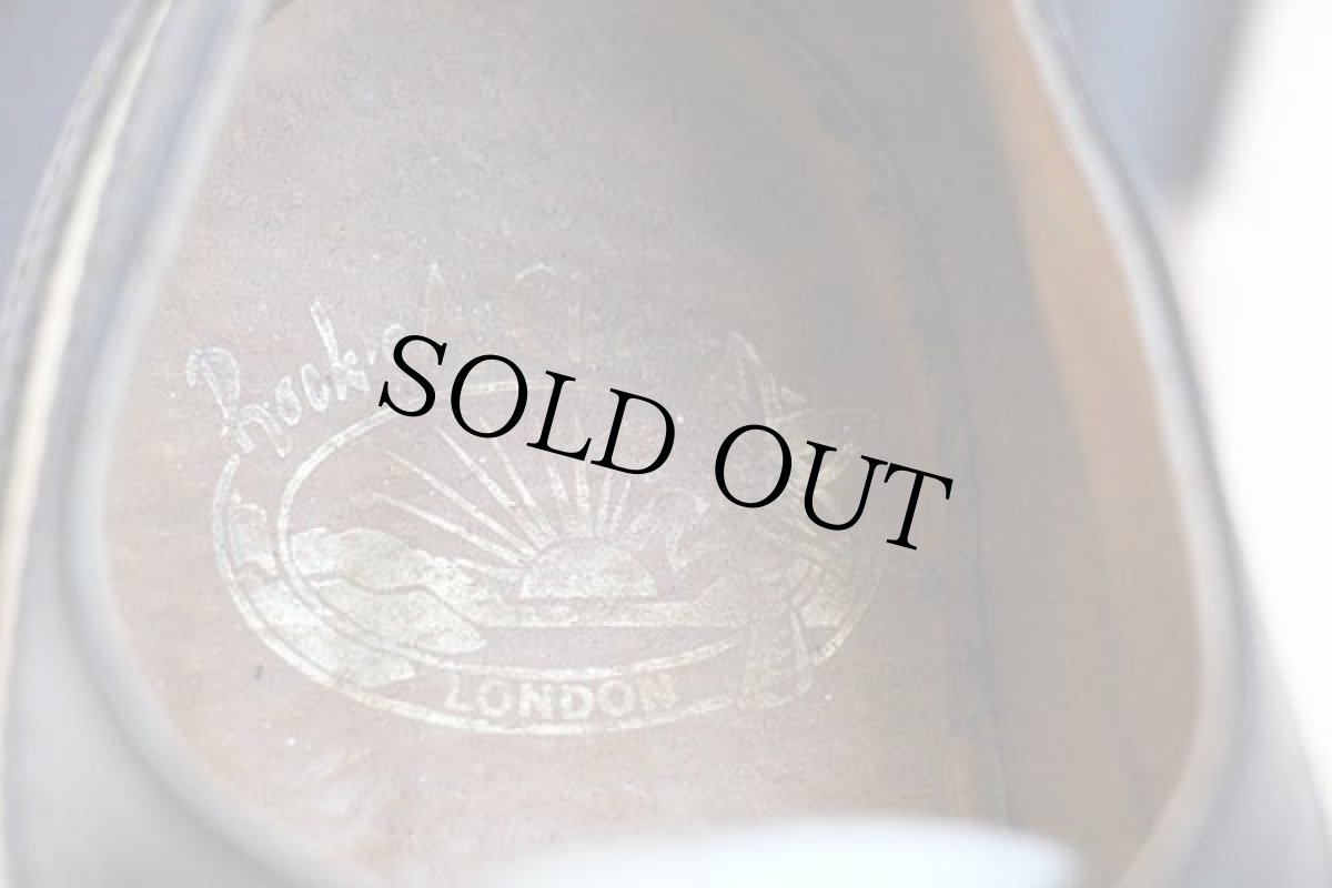 画像5: 80s 英国製 Rock A Cha LONDON ウイングチップ レザーシューズ 黒×白 10★革靴 (5)