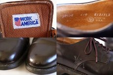 画像5: 80s USA製 WORK AMERICA ポストマン レザーシューズ 焦げ茶 10.5 4E (5)