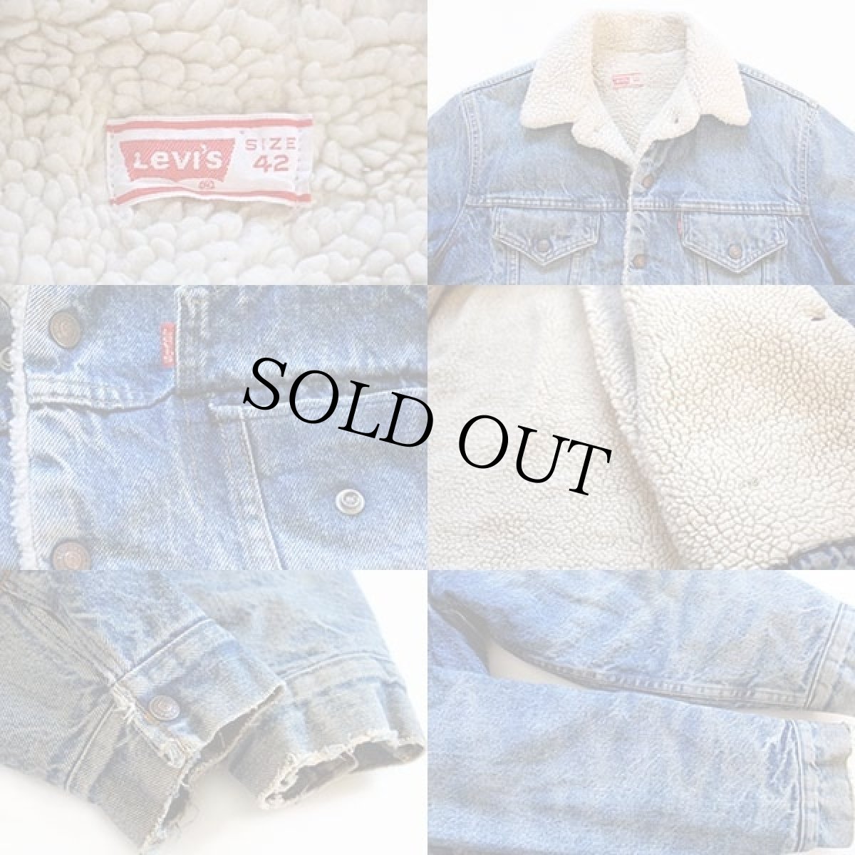 画像3: 70s USA製 Levi'sリーバイス 70605 ボアライナー デニムジャケット 42 (3)