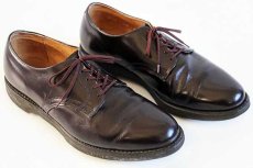 画像1: 80s USA製 WORK AMERICA ポストマン レザーシューズ 焦げ茶 10.5 4E★革靴 (1)