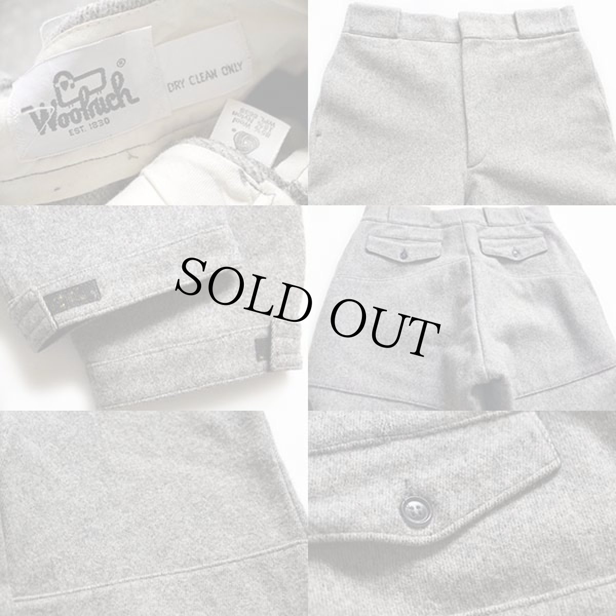 画像3: 70s Woolrichウールリッチ ニッカポッカ ウールパンツ ライトグレー w35 (3)