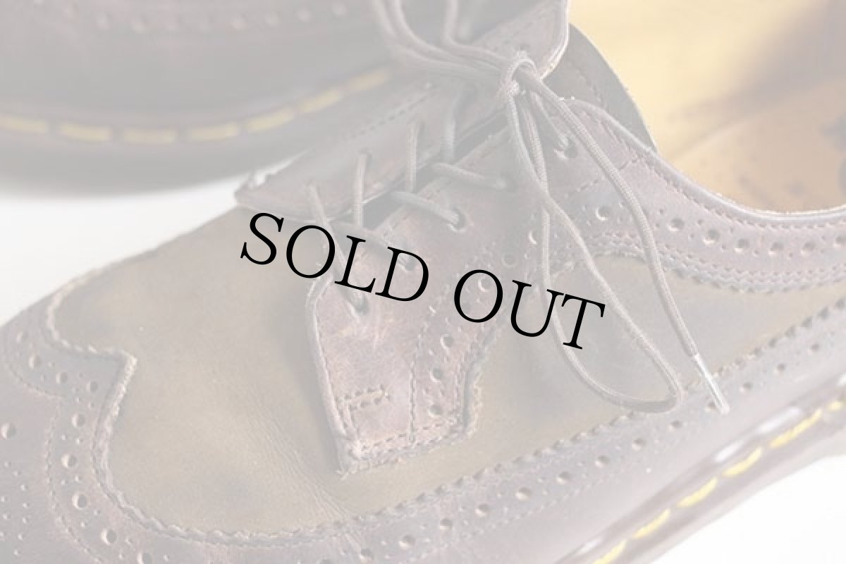 画像7: 英国製 DR.MARTENSドクターマーチン ウイングチップ レザーシューズ 焦げ茶 UK9 (7)