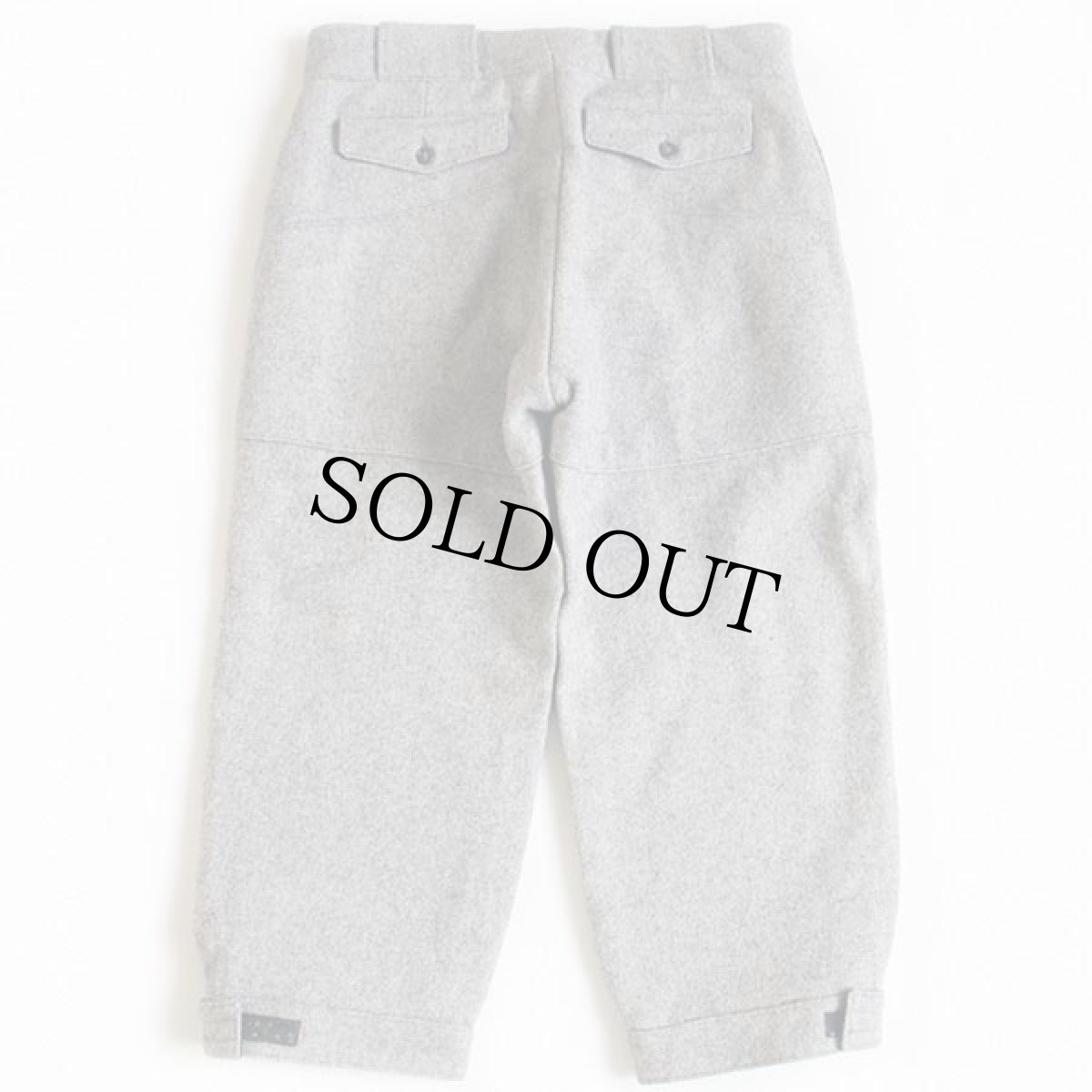 画像2: 70s Woolrichウールリッチ ニッカポッカ ウールパンツ ライトグレー w35 (2)