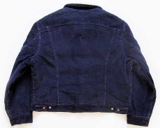 画像2: 70s USA製 Levi'sリーバイス 70605 ボアライナー コーデュロイジャケット 紺 (2)