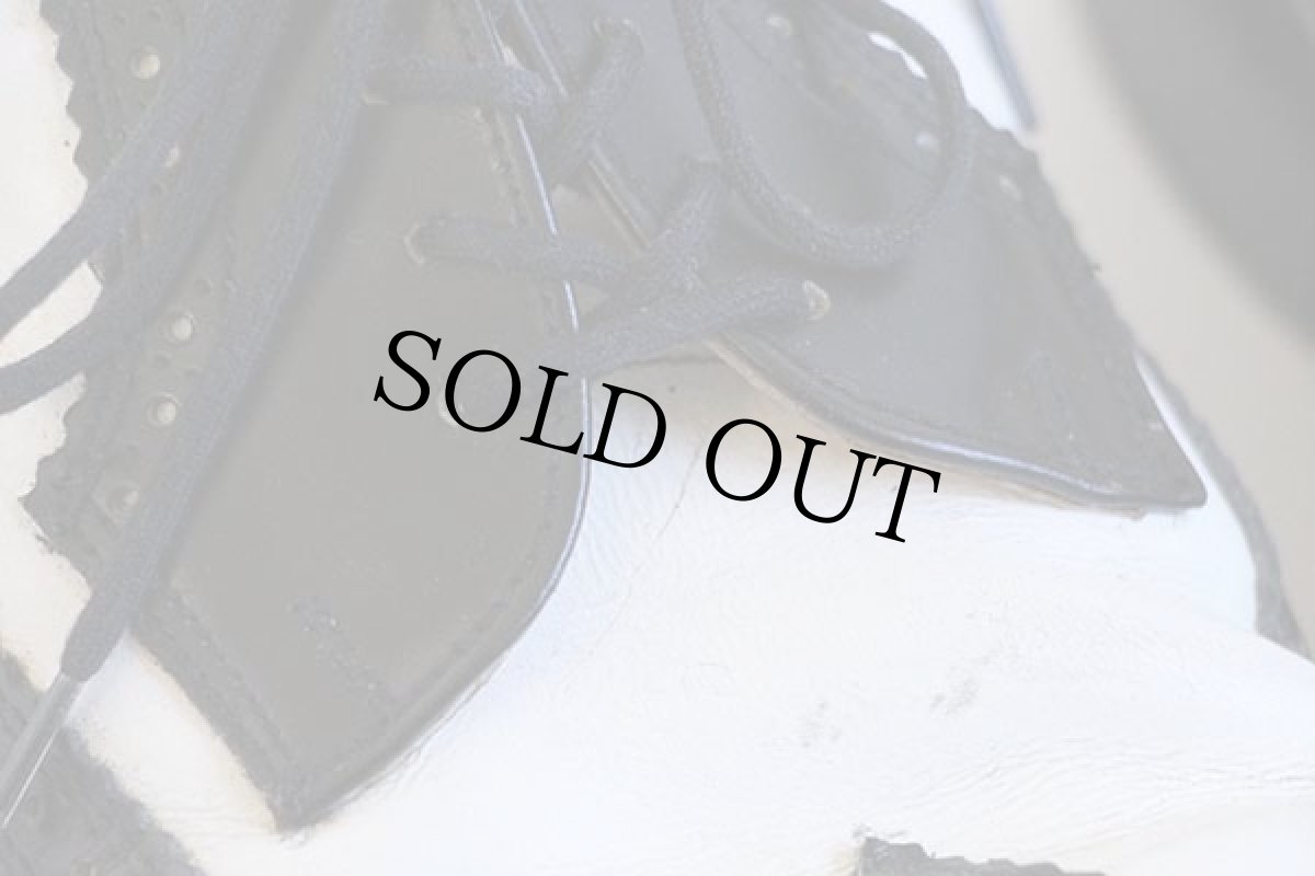 画像8: 80s 英国製 Rock A Cha LONDON ウイングチップ レザーシューズ 黒×白 10★革靴 (8)