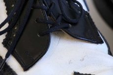 画像8: 80s 英国製 Rock A Cha LONDON ウイングチップ レザーシューズ 黒×白 10★革靴 (8)