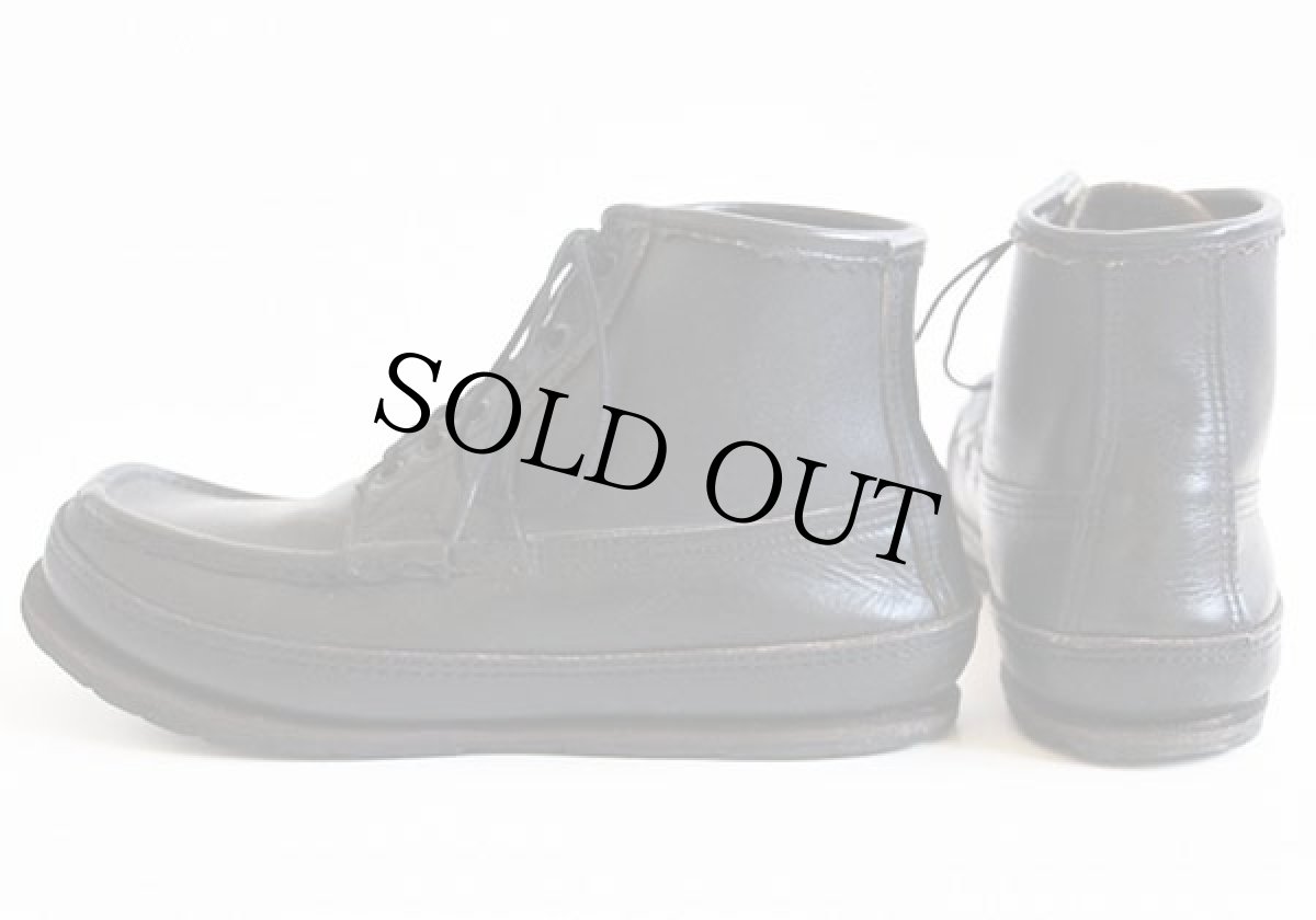 画像2: USA製 Russell Moccasinラッセルモカシン モカシンブーツ 黒 7.5E (2)