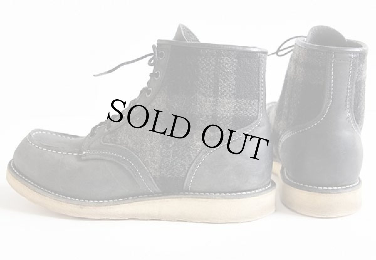 画像2: USA製 REDWINGレッドウイング 9002 LUMBERJACK MOCK Woolrichウールリッチ チェック ウール×レザー ブーツ 9D (2)