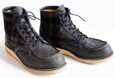 画像1: USA製 REDWINGレッドウイング 9002 LUMBERJACK MOCK Woolrichウールリッチ チェック ウール×レザー ブーツ 9D (1)