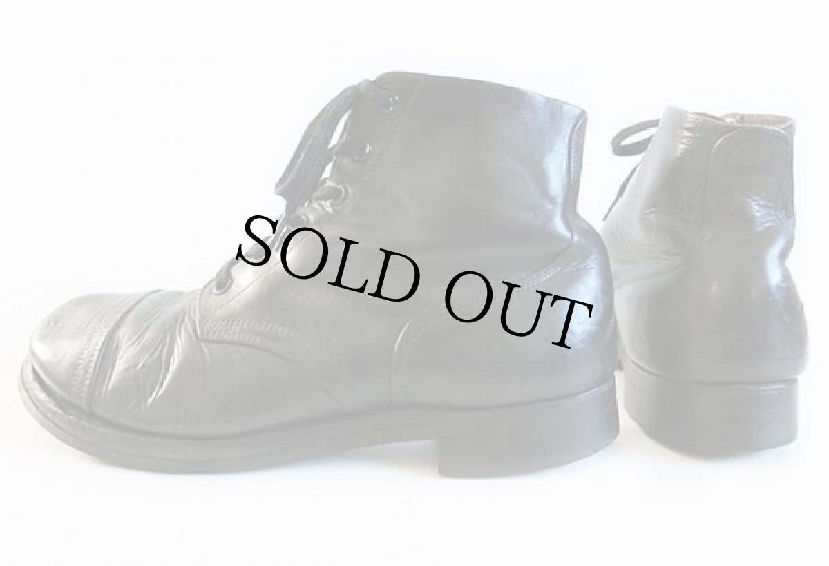 画像2: 50s 米軍 キャップトゥ 6ホール アンクルブーツ 黒 8EE (2)