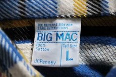 画像4: デッドストック★70s JCPenney BIGMACビッグマック チェック コットン フランネルシャツ LT (4)