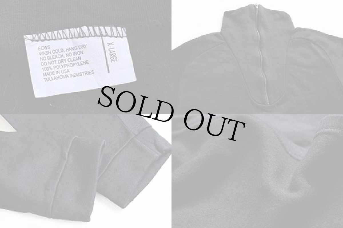 画像4: USA製 米軍 ハイネック フリーダムスリーブ 裏起毛 アンダーシャツ 黒 (4)