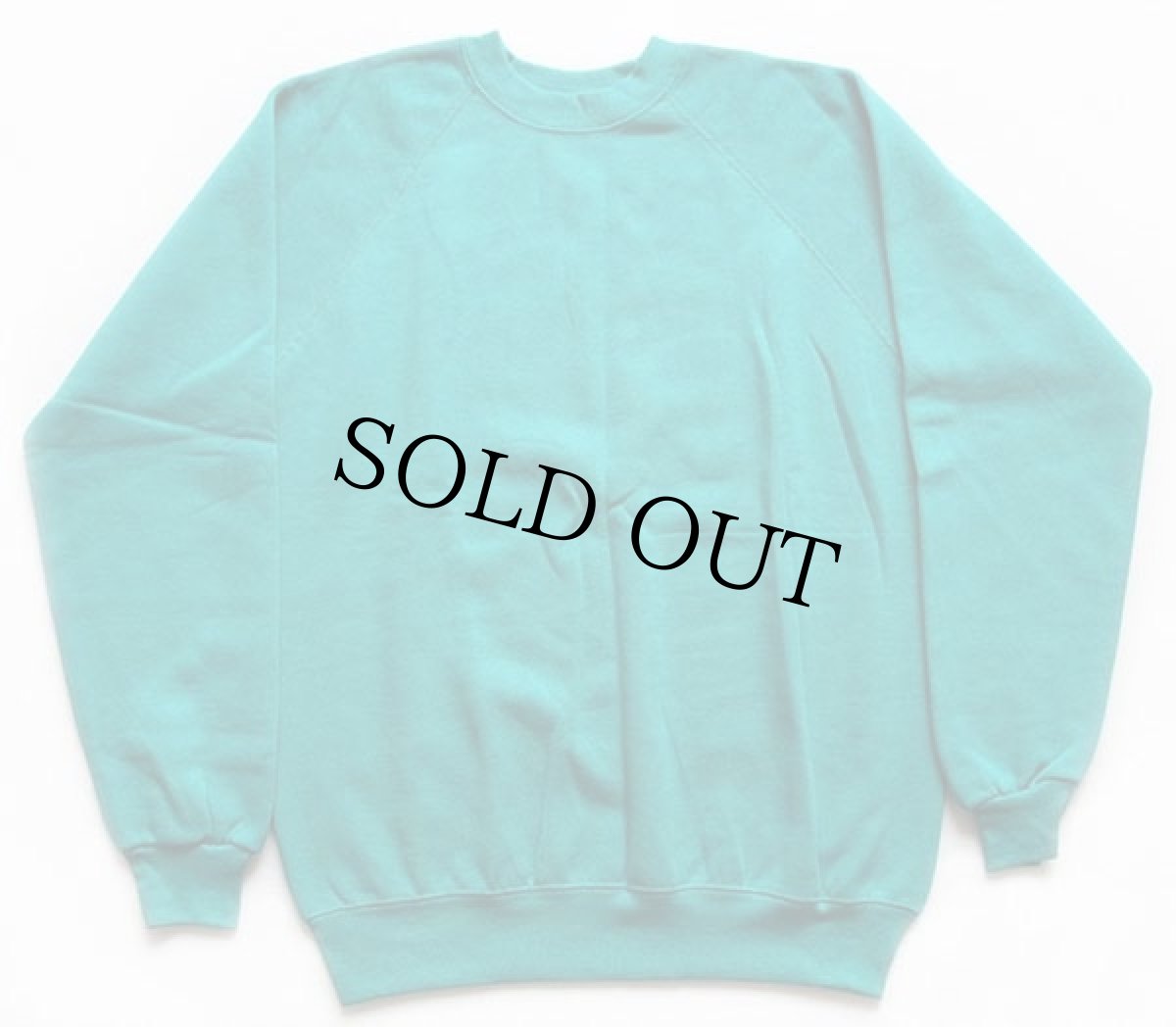 画像2: デッドストック★80s USA製 Hanes 無地 スウェット エメラルドグリーン L★ブランク (2)