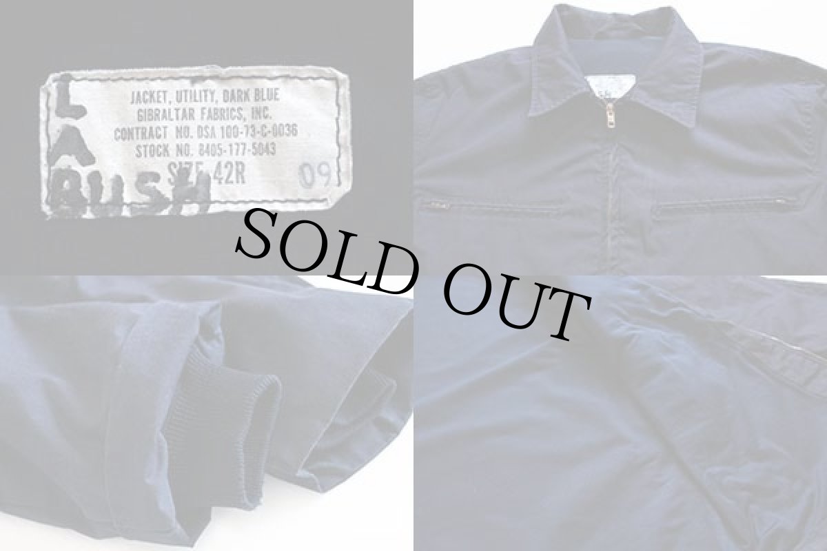 画像3: 70s 米軍 U.S.NAVY ユーティリティジャケット 紺 42R (3)