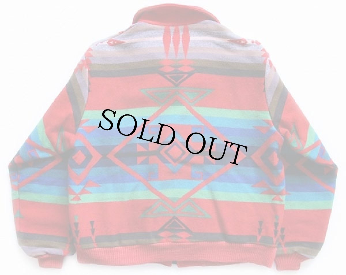 画像2: 80s USA製 PENDLETONペンドルトン ネイティブ柄 ウール ブランケット ジャケット XL (2)