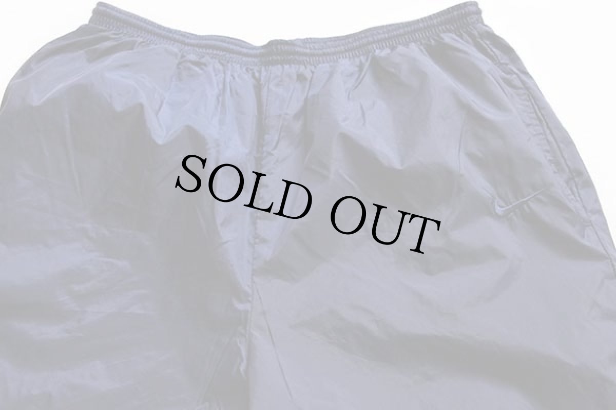 画像2: 90s NIKEナイキ ワンポイント ナイロンパンツ 紺 XL (2)