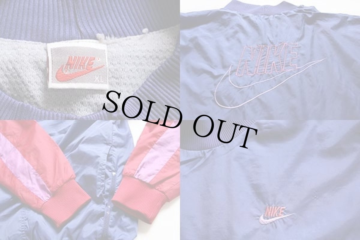 画像3: 90s NIKEナイキ ビッグロゴ刺繍 マルチカラー 切り替え プルオーバー ナイロンジャケット XL (3)