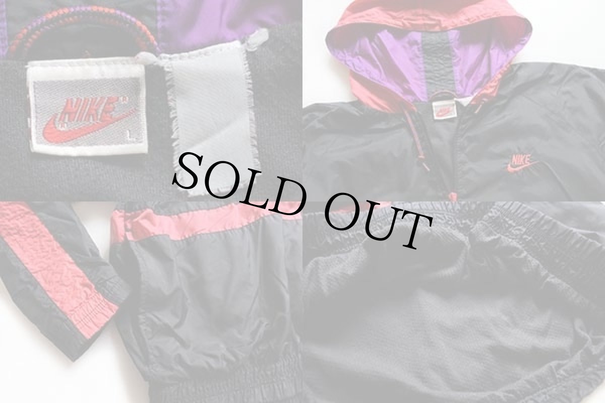 画像3: 90s NIKEナイキ マルチカラー 切り替え プルオーバー ナイロンパーカー L (3)