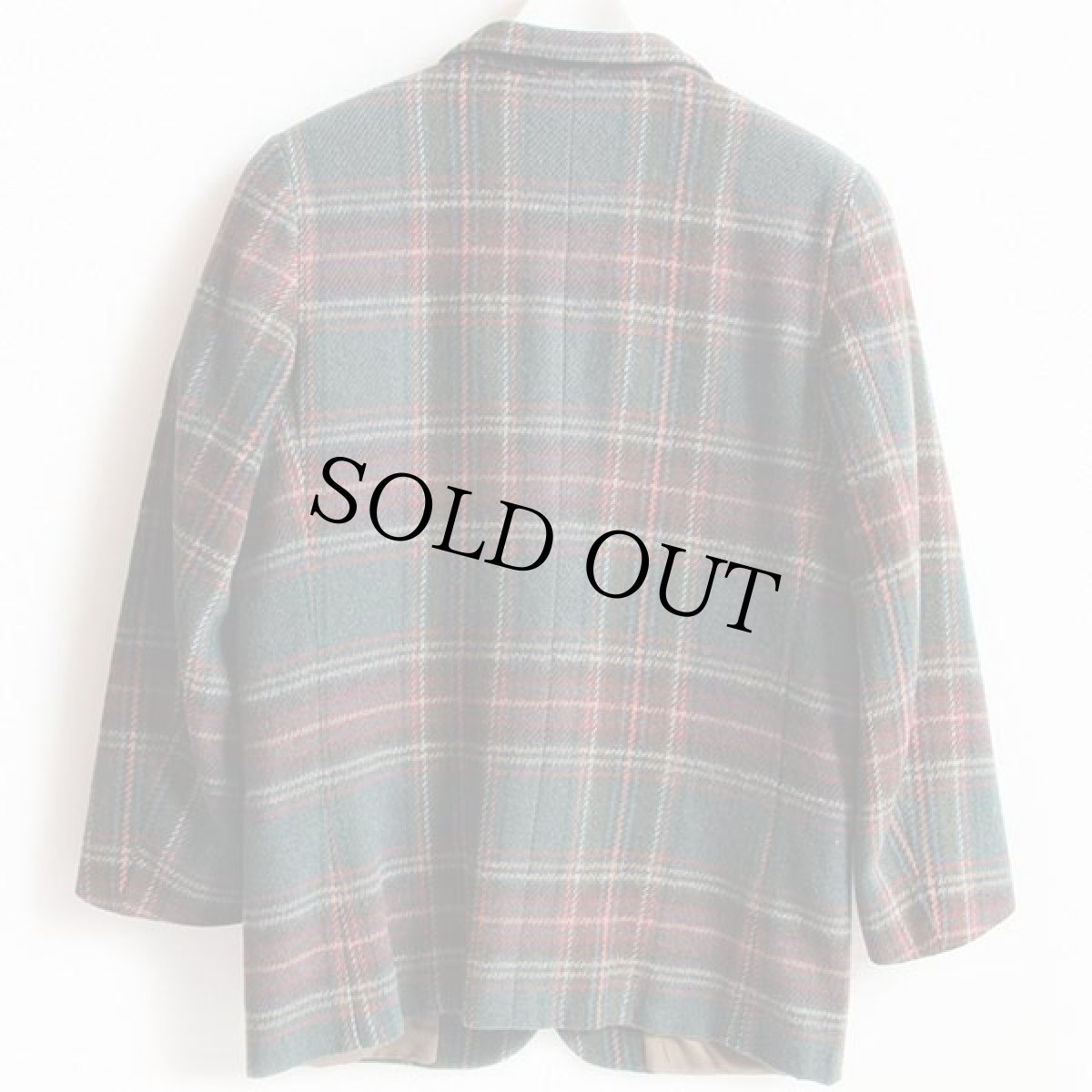 画像2: 80s USA製 L.L.Bean タータンチェック ウール テーラードジャケット 8P (2)