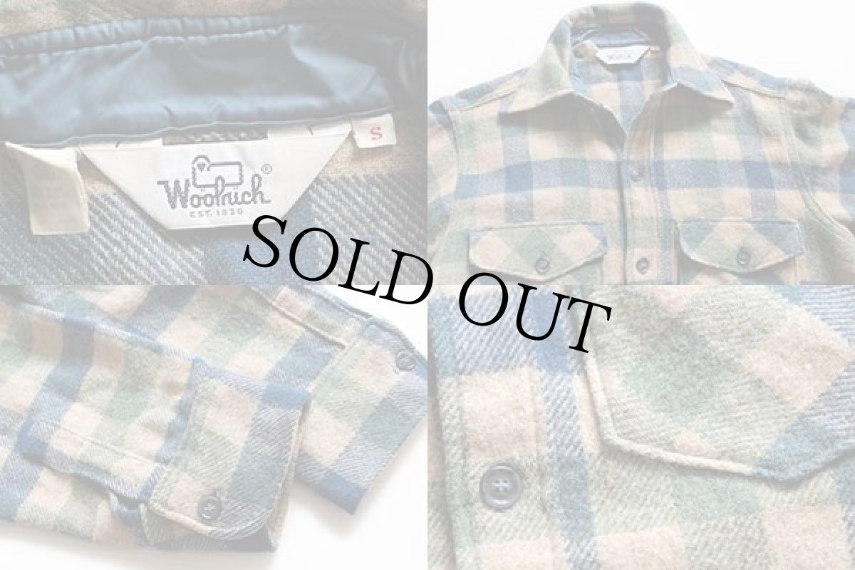 画像3: 70s Woolrichウールリッチ ブロックチェック ウールシャツ S (3)