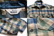 画像3: 70s Woolrichウールリッチ ブロックチェック ウールシャツ S (3)