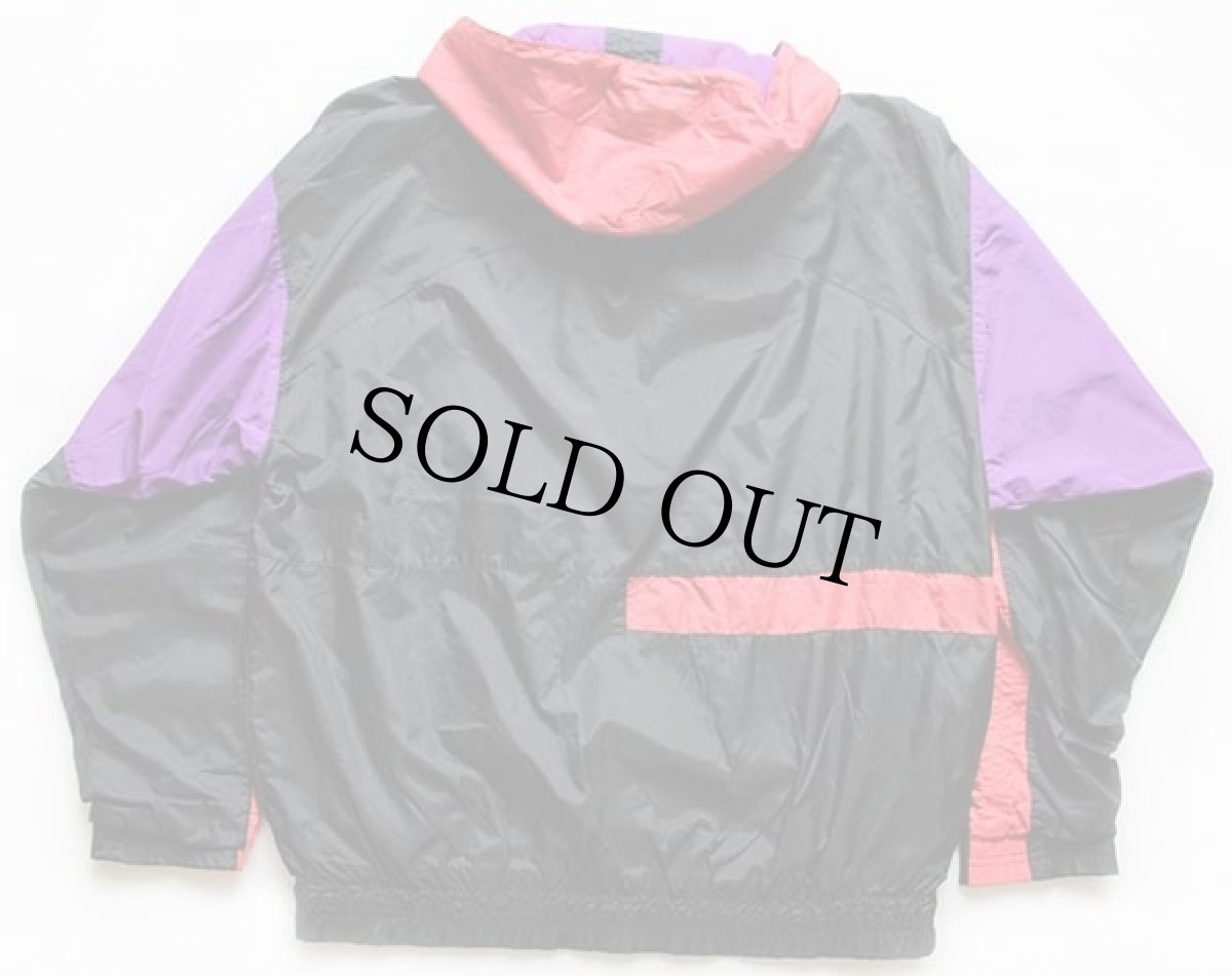 画像2: 90s NIKEナイキ マルチカラー 切り替え プルオーバー ナイロンパーカー L (2)