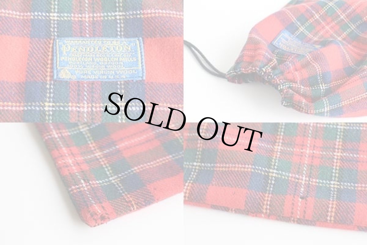 画像3: 70s USA製 PENDLETONペンドルトン タータンチェック ウールポーチ (3)