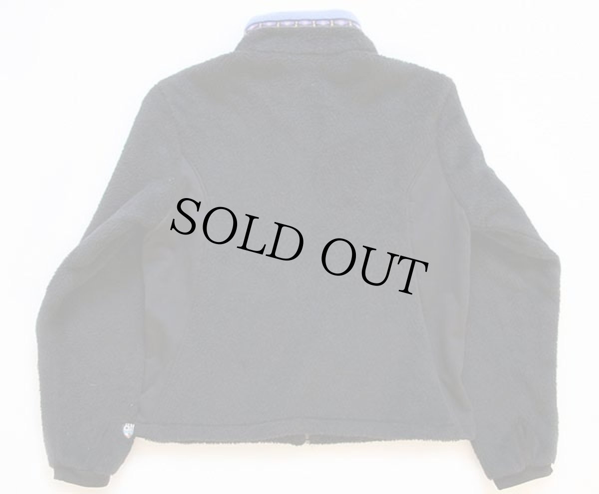 画像2: USA製 alfアルフ チロリアンテープ フリースジャケット 黒 L (2)