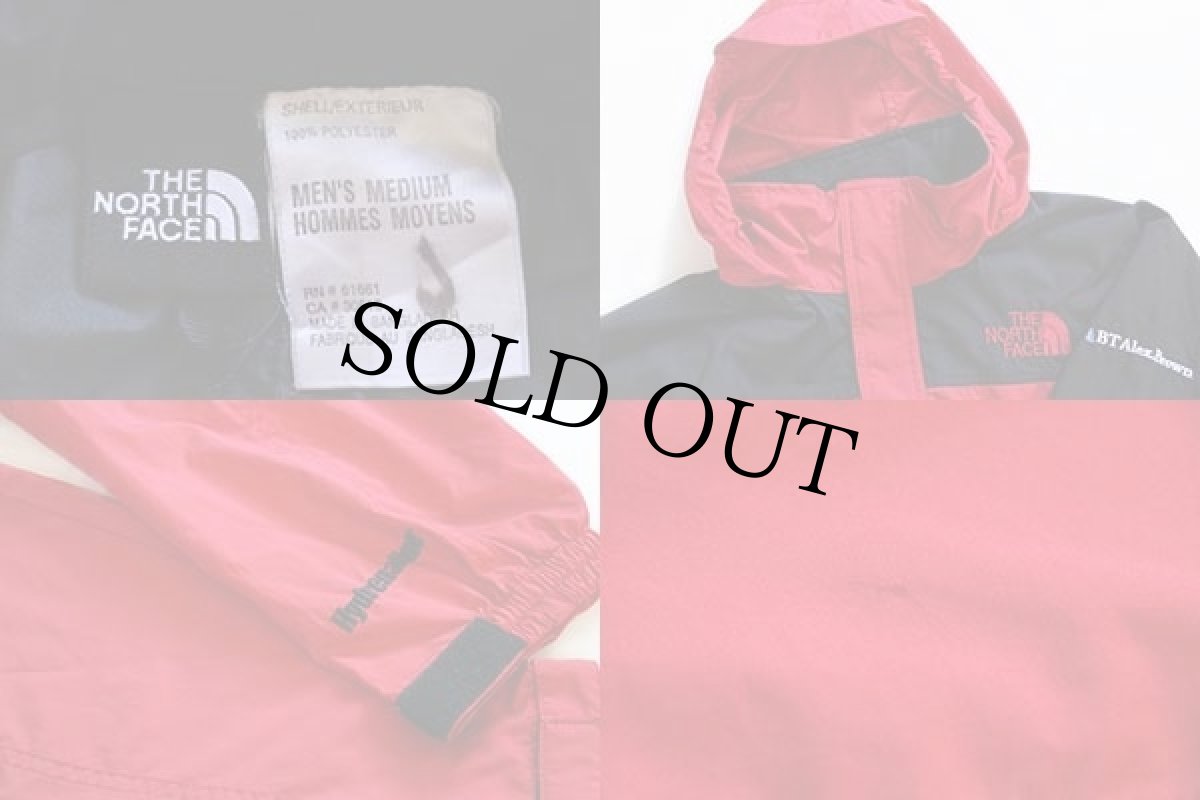 画像3: 00s THE NORTH FACEノースフェイス Hydrenaline ツートン 切り替え プルオーバー ナイロンジャケット 赤×黒 M (3)