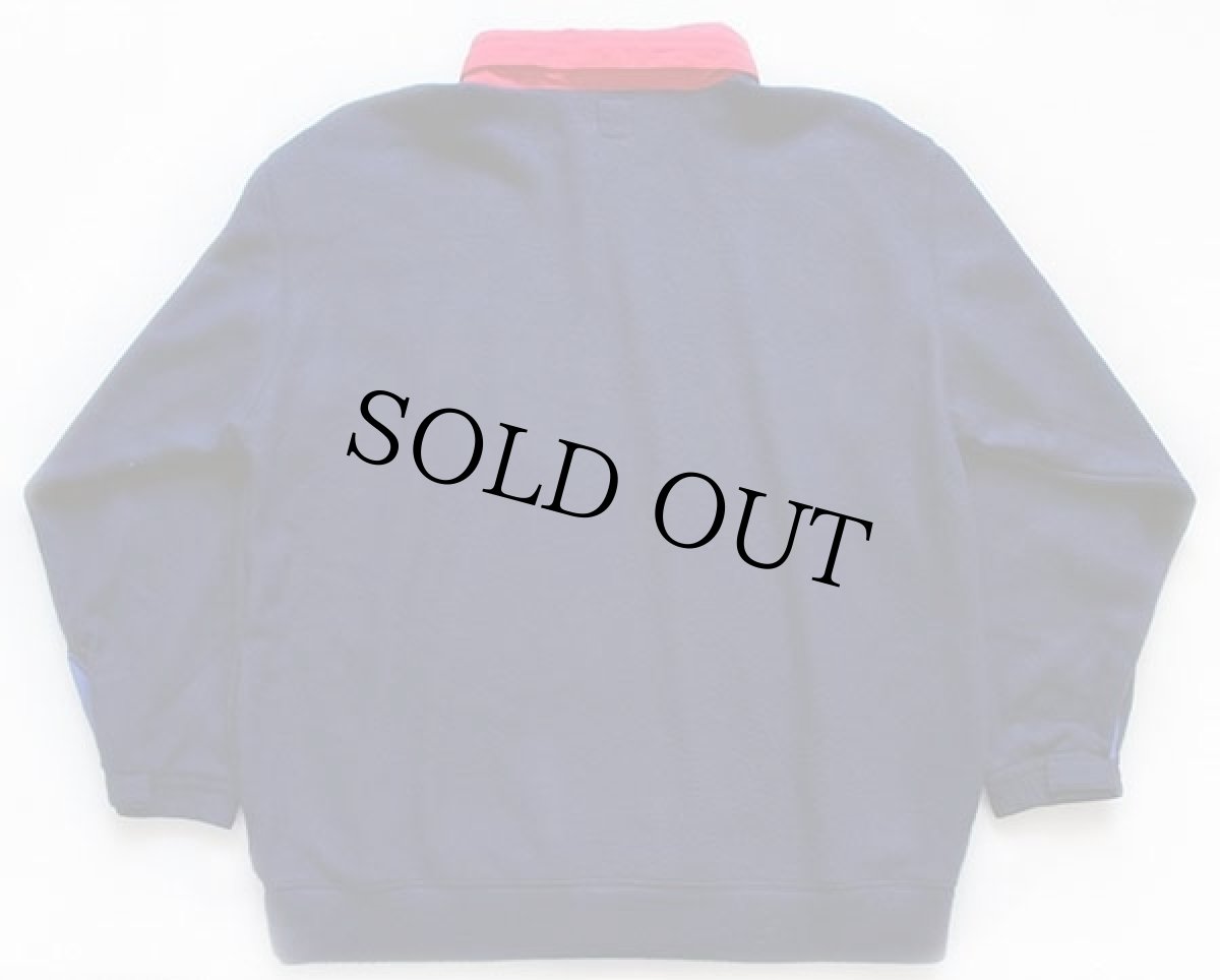 画像2: 90s GAPギャップ RACING SERIES 317 プルオーバー フリース 紺 XL (2)