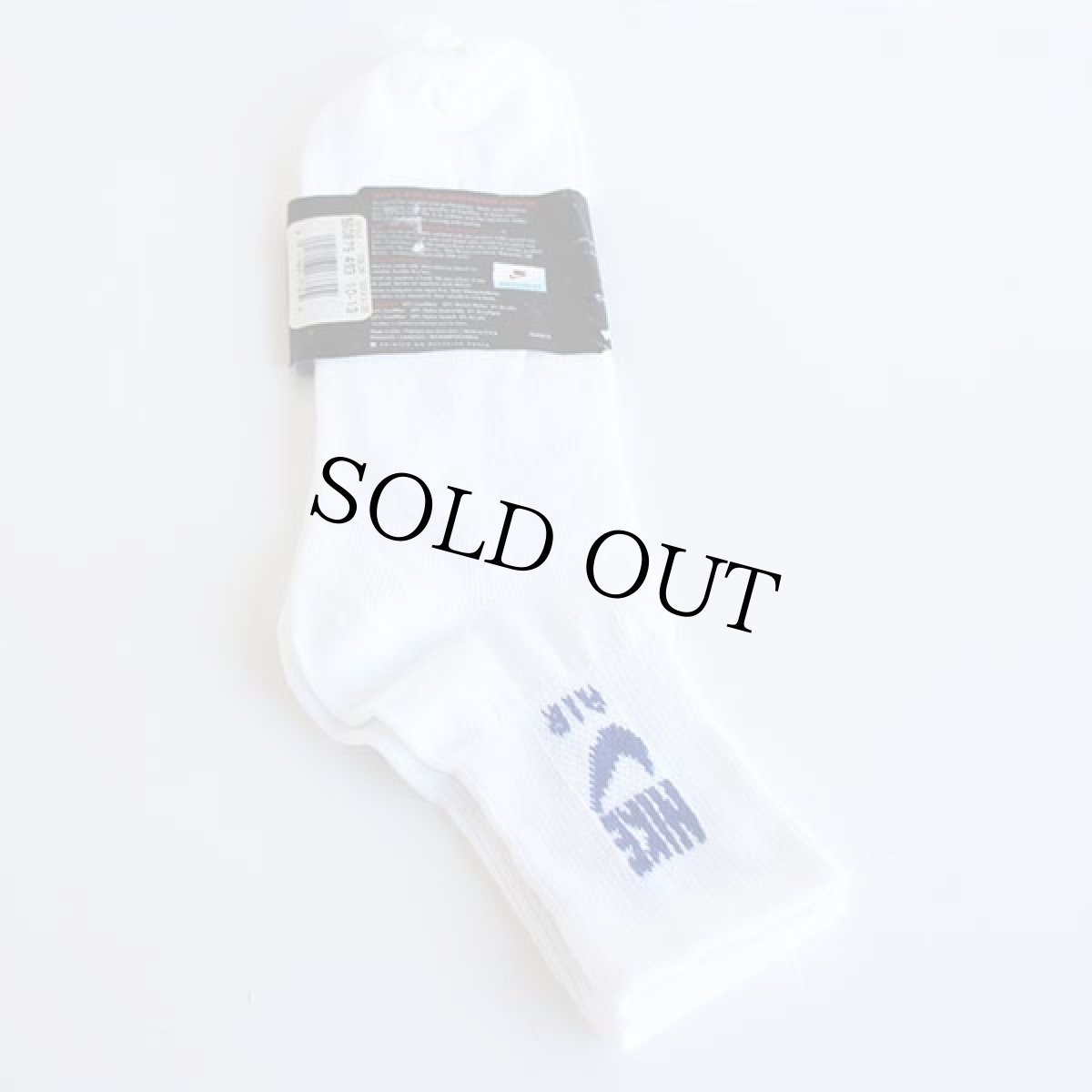 画像2: デッドストック★90s USA製 NIKEナイキ AIR スウッシュ ロゴ COOLMAX ソックス 白×青 10-13★靴下 (2)