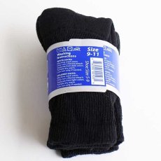 画像2: デッドストック★USA製 DIABETIC SOCKS コットン ソックス 黒 9-11 3ペア★靴下 (2)