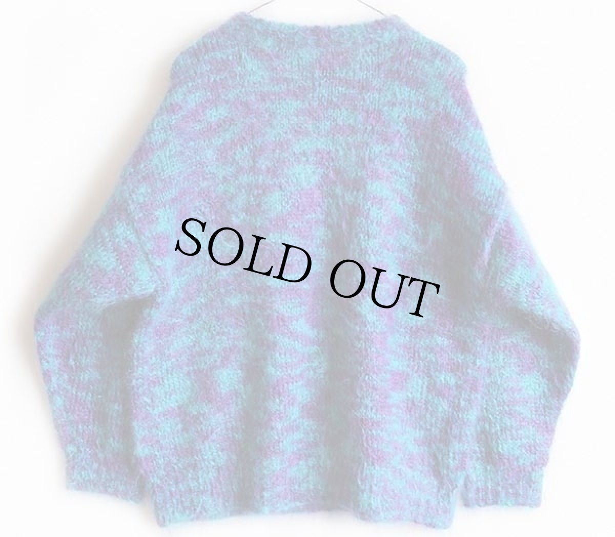 画像2: ニュージーランド製 Nature's Choice 総柄 モヘヤ ニット セーター (2)