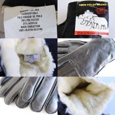 画像4: デッドストック★カナダ製 GOODWEAR GLOVE ボアライナー レザーグローブ 黒 L★手袋 (4)