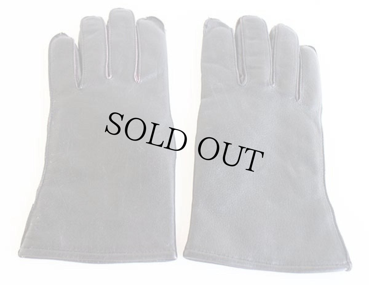 画像2: 70s 米軍 ウールライナー レザーグローブ 黒 9★手袋 (2)