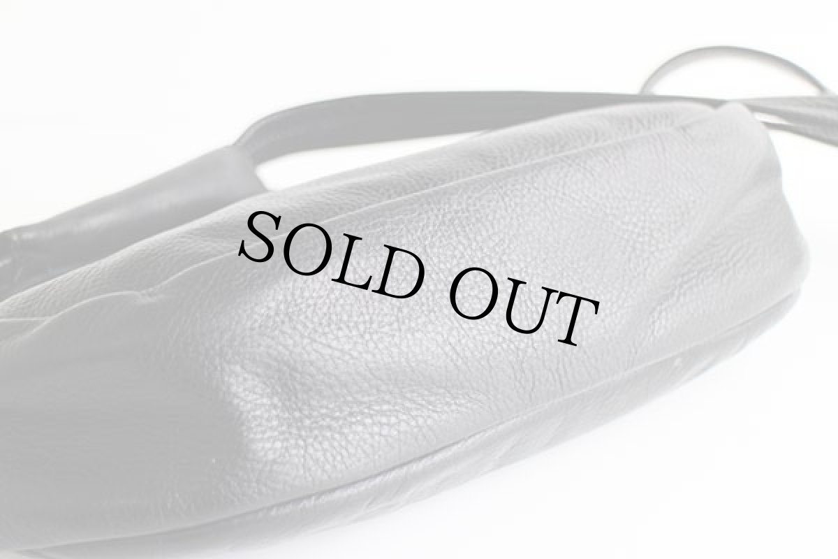 画像3: 90s USA製 DayMakers Santa Barbara ハンドクラフト オールレザー ウエストバッグ 黒 (3)