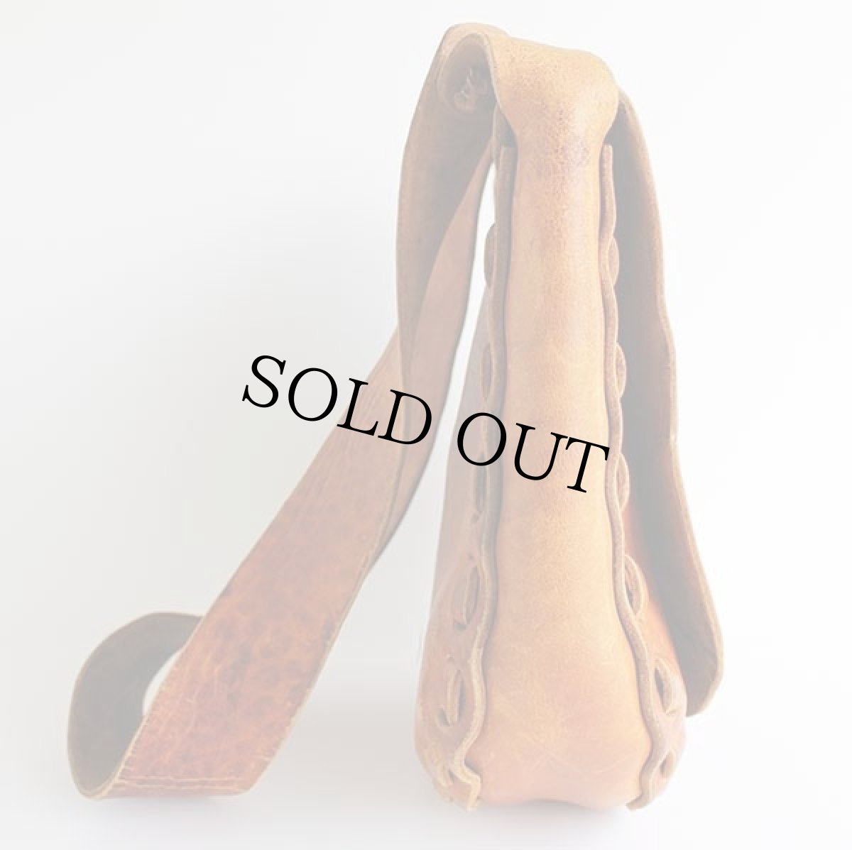 画像3: 70s レザー ショルダーバッグ 茶 (3)