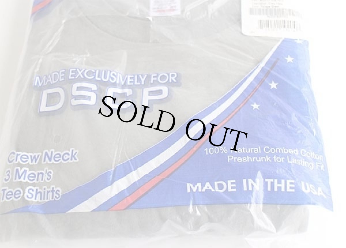 画像3: デッドストック★00s USA製 米軍 JENSEN 無地 コットンTシャツ フォリアージグリーン M 3パック (3)