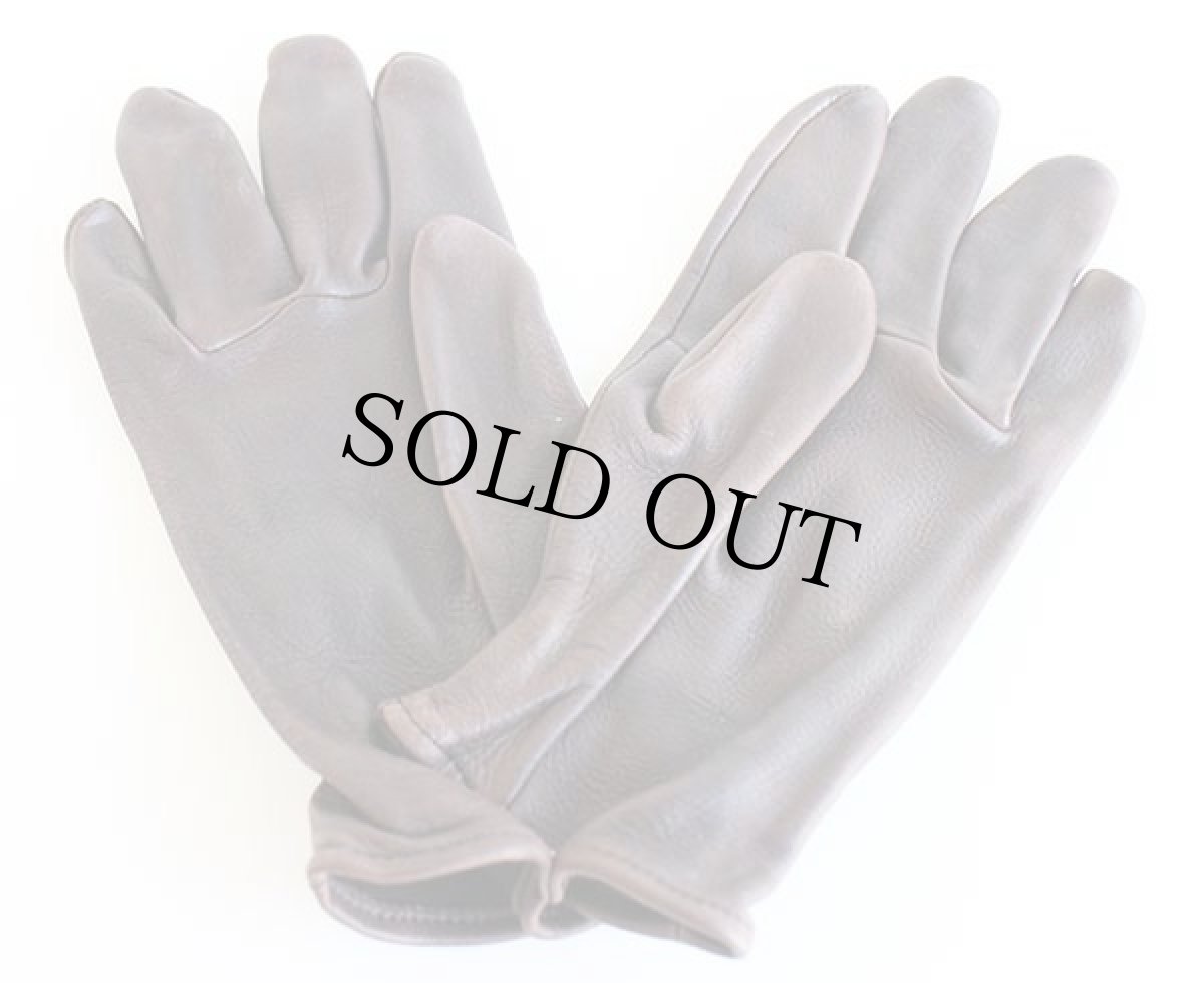 画像3: デッドストック★USA製 UNKNOWN ディアスキン レザーグローブ 茶 8★手袋 (3)