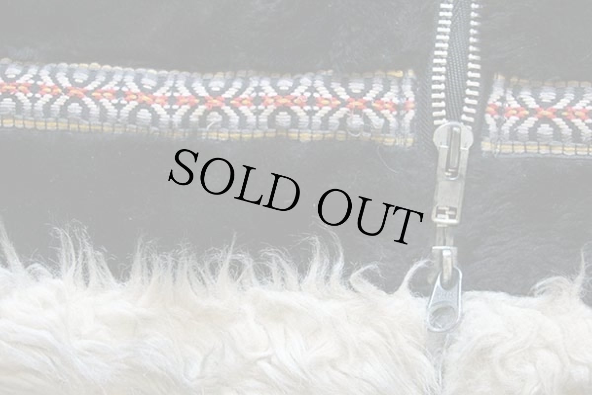 画像6: 70s USA製 Hansa-Branta by STEARNS チロリアンテープ エスキモー フェイクファー ダウンコート 黒 S (6)