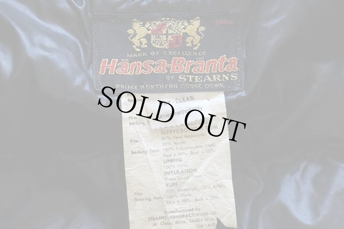 画像4: 70s USA製 Hansa-Branta by STEARNS チロリアンテープ エスキモー フェイクファー ダウンコート 黒 S (4)