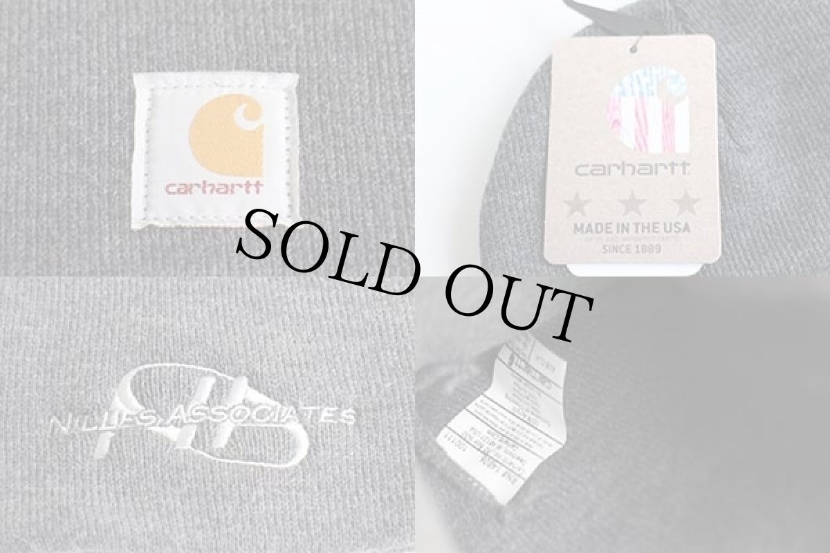 画像3: 未使用★USA製 carharttカーハート 刺繍入り ニットキャップ グレー★ワッチキャップ (3)