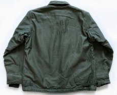 画像1: 60s 米軍 U.S.NAVY A-2 ステンシル デッキジャケット 初期型 オリーブ L (1)