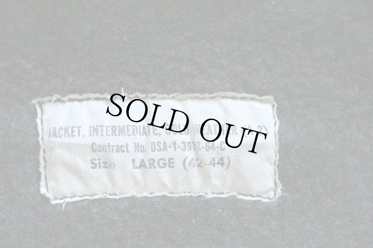 画像5: 60s 米軍 U.S.NAVY A-2 ステンシル デッキジャケット 初期型 オリーブ L (5)